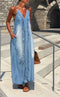 Orelia | Robe Chasuble Toile De Jean Confortable Pour Femmes