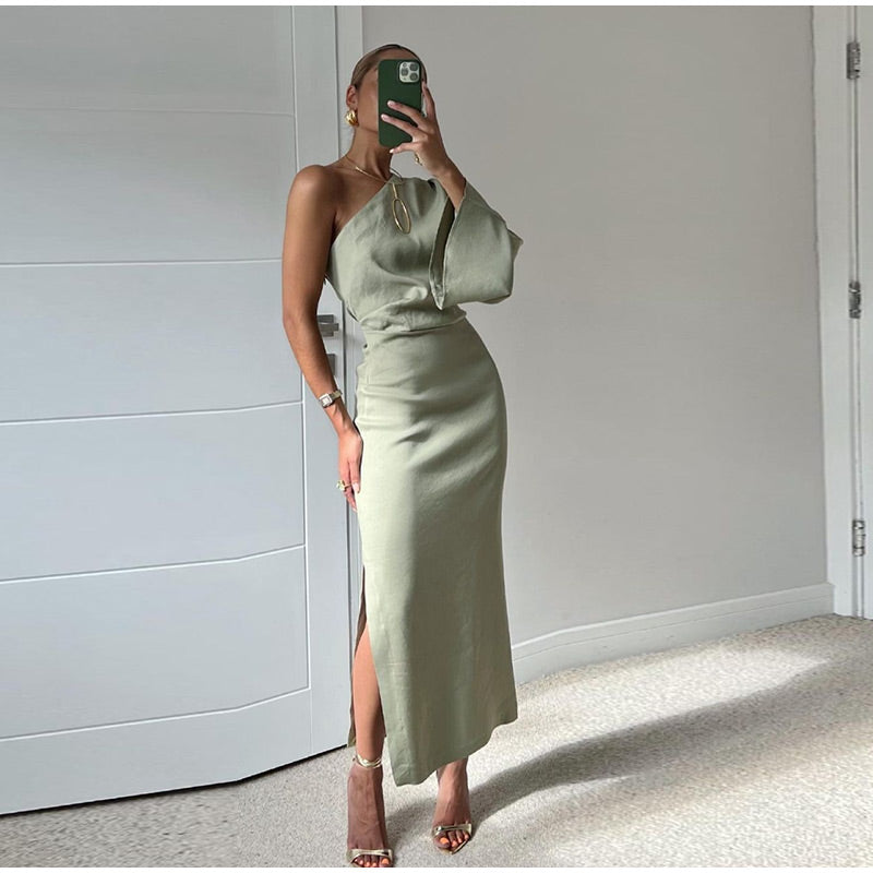 Verina | Robe Maxi À Une Épaule