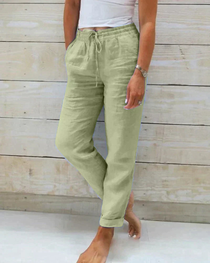 Althea | Femmes Pantalon Taille Haute à Jambe Large