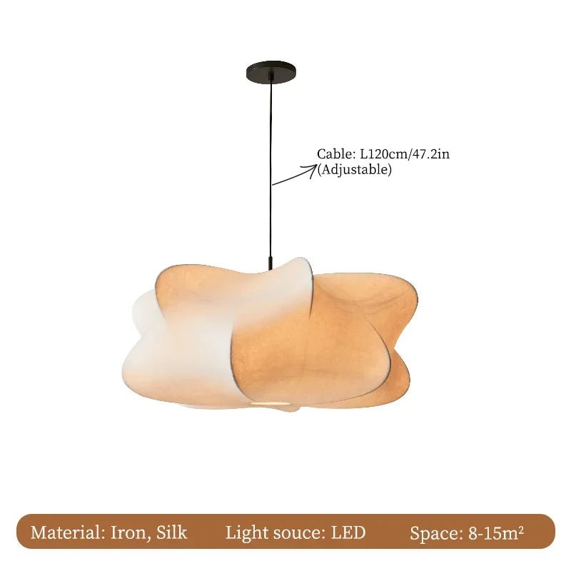 Meltor | Lampe Suspendue en Soie Faite à La Main avec Une Imperfection Intemporelle