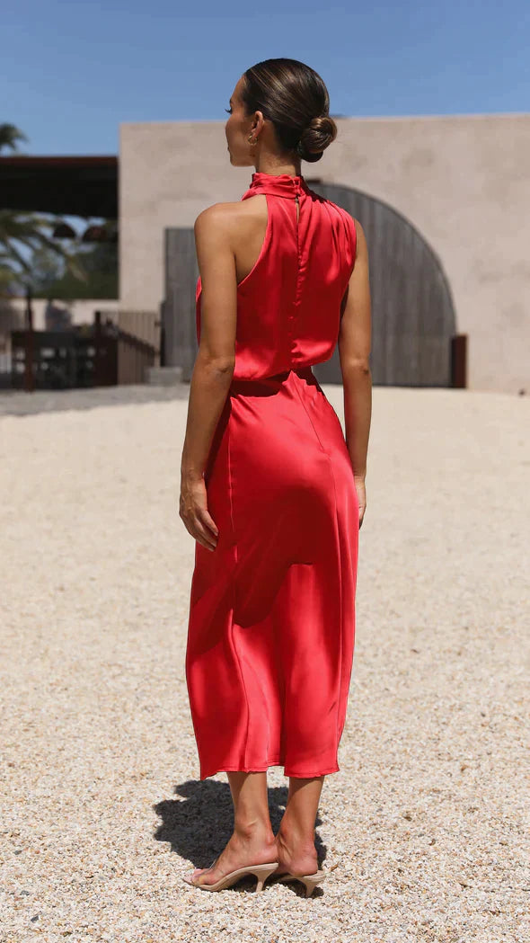 Olivia | Robe longue élégante en satin