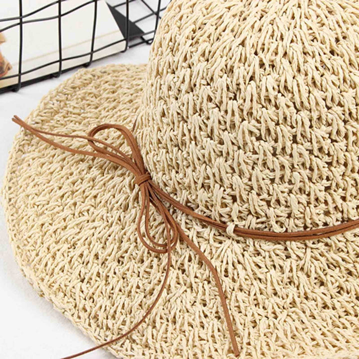Selina | Chapeau de Plage en Paille Pliable à Larges Bords Pour Femmes