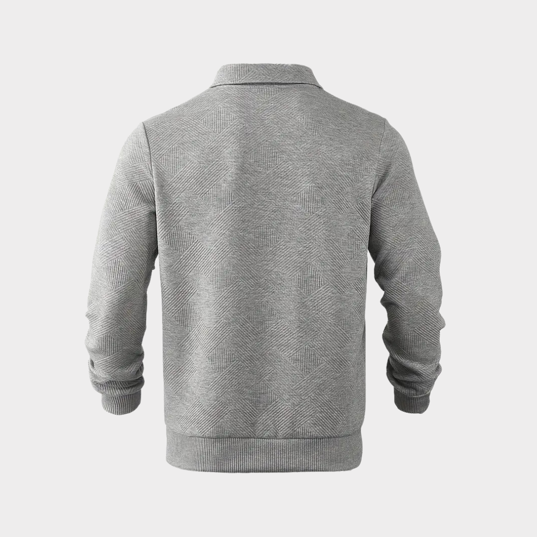 Evorn | Prémium Hommes Trimestre‑Zippé Tricot Pull