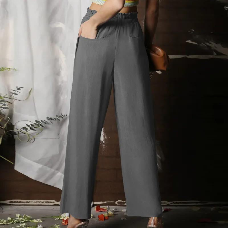 Augusta | Pantalon Taille Haute et Coupe-ample pour Femmes