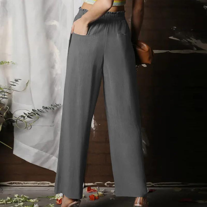 Vionette | Pantalon Taille Haute et Jambes Larges pour Femme