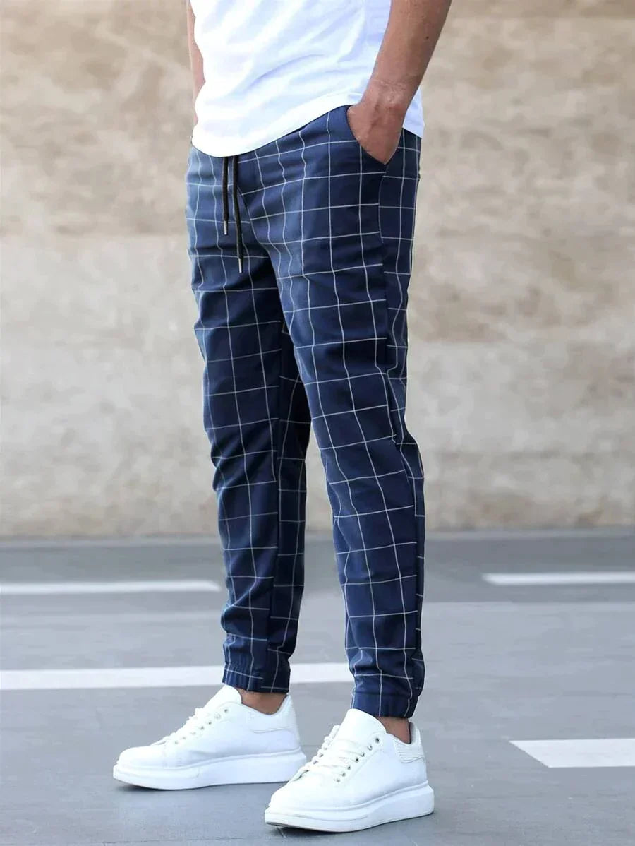 Thorne | Pantalon Stylée Motif Quadrillé Pour Hommes