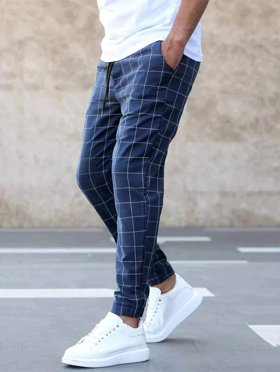 Thorne | Pantalon Stylée Motif Quadrillé Pour Hommes