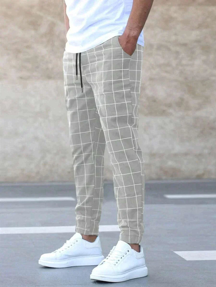 Thorne | Pantalon Stylée Motif Quadrillé Pour Hommes