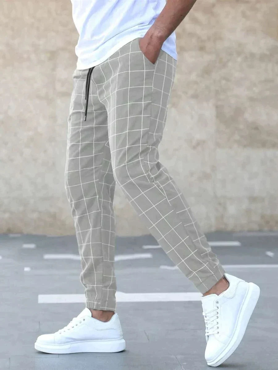 Thorne | Pantalon Stylée Motif Quadrillé Pour Hommes