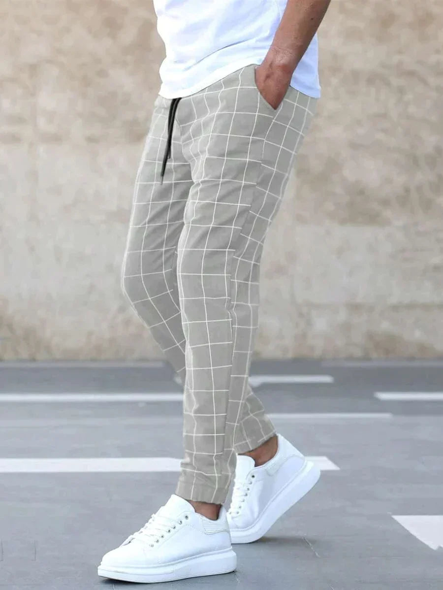 Thorne | Pantalon Stylée Motif Quadrillé Pour Hommes
