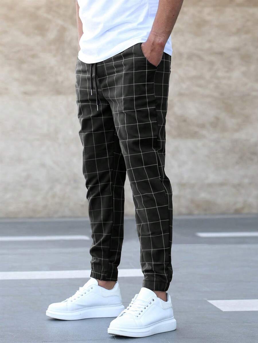 Thorne | Pantalon Stylée Motif Quadrillé Pour Hommes