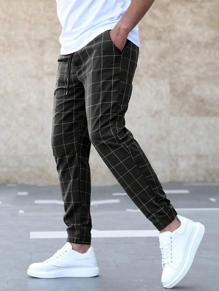 Thorne | Pantalon Stylée Motif Quadrillé Pour Hommes
