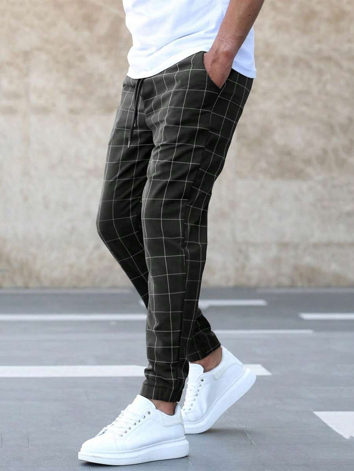 Thorne | Pantalon Stylée Motif Quadrillé Pour Hommes
