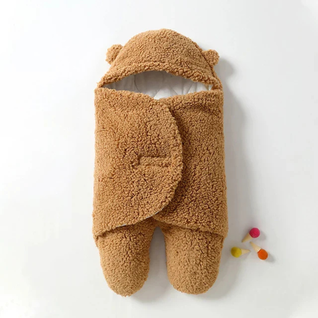 Couverture D'emmaillotage Pour Bébé | Gigoteuse à Capuche Doublée Ultra-Douce Pour Plus de Chaleur