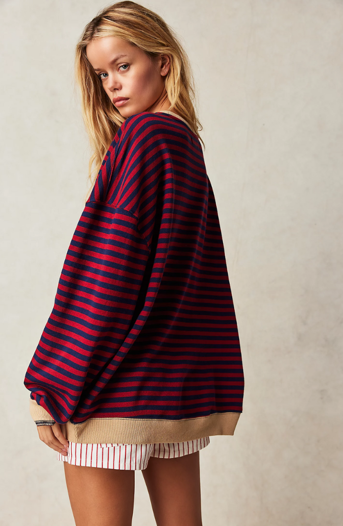 Nina | Rayé Pull Oversize Pour Confort Douillet
