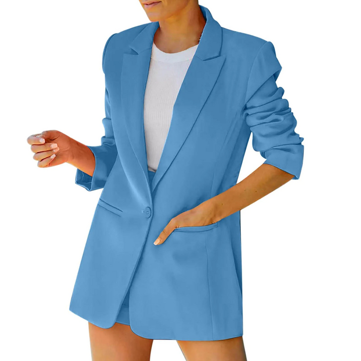 Cosette | Stylée Blazer Femme avec Col Cranté
