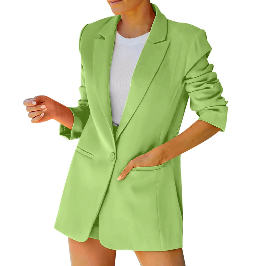 Cosette | Stylée Blazer Femme avec Col Cranté