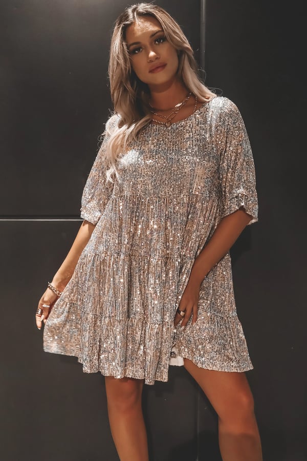 Azalea | Femmes A-Ligne Robe Faire La Fête à Paillette