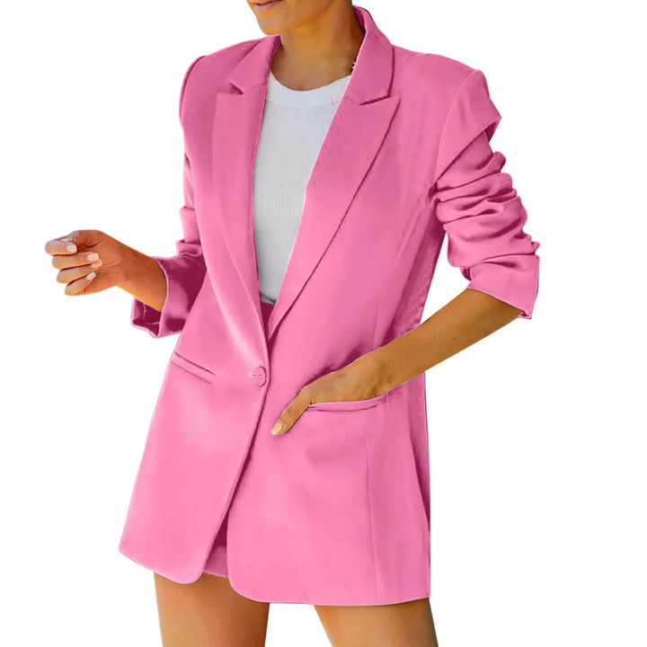 Cosette | Stylée Blazer Femme avec Col Cranté