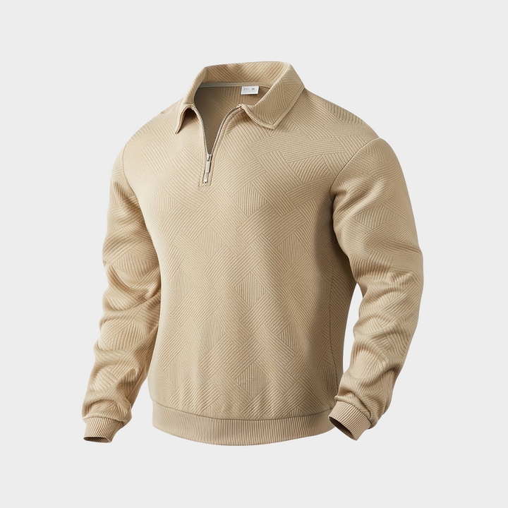 Evorn | Prémium Hommes Trimestre‑Zippé Tricot Pull
