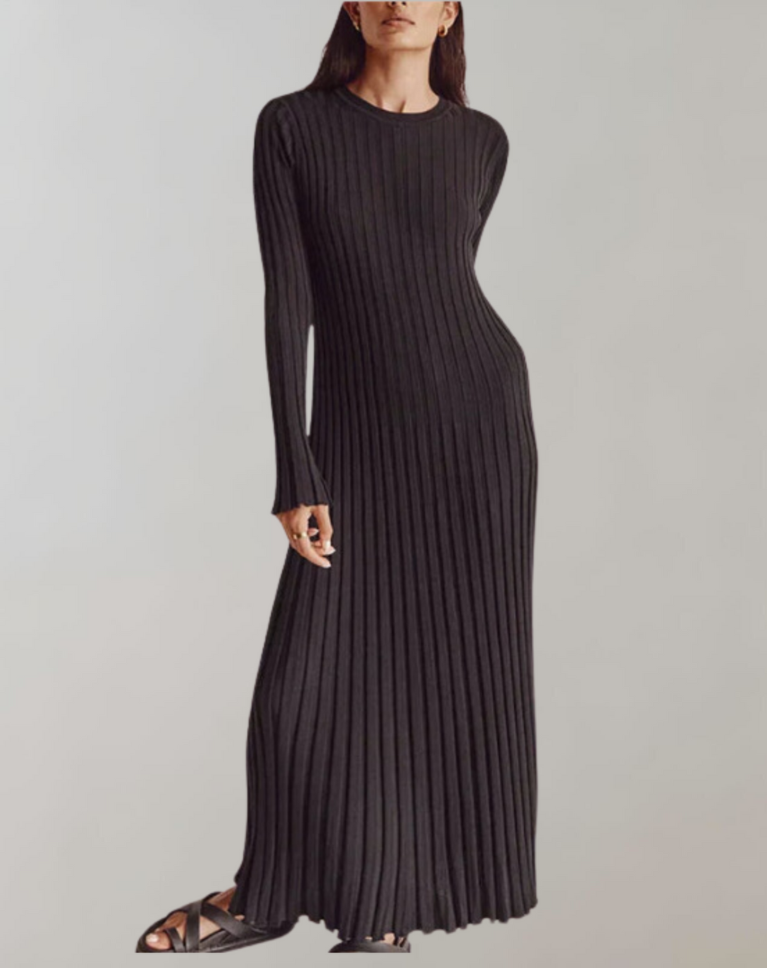 Luisa | Robe Coupe Mince à Manches Longues pour Femme