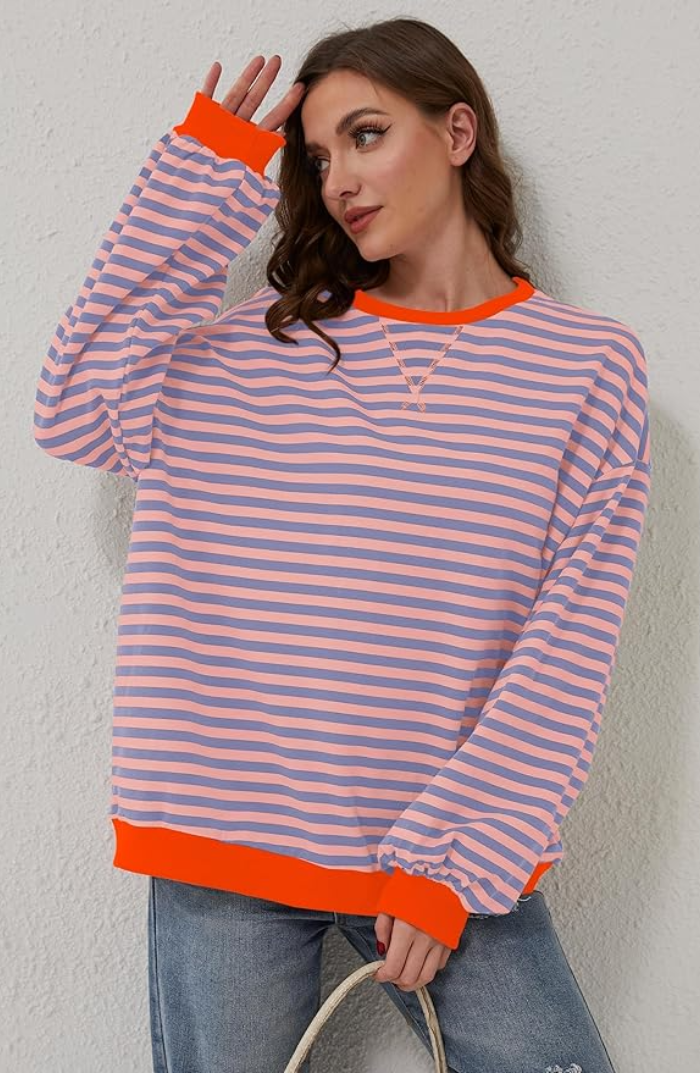 Nina | Rayé Pull Oversize Pour Confort Douillet