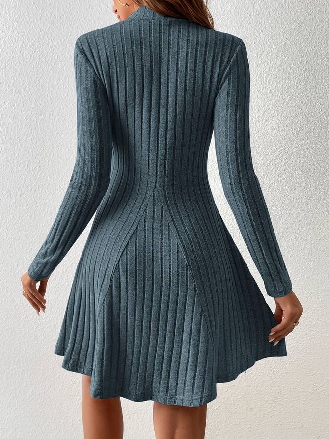 Lilou | À-Lignes Robe Avec Longues Manches
