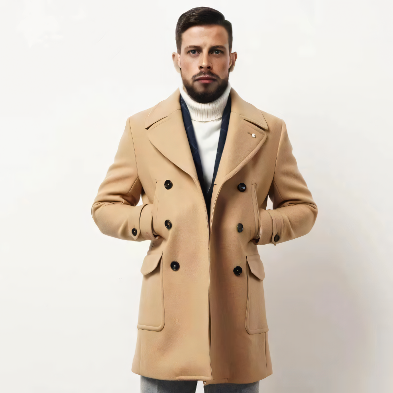 Mavren | Homme Chaude Veste Avec latérales Poches Et Tourné Collier