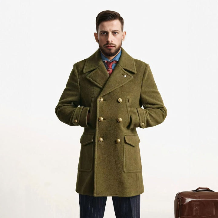 Mavren | Homme Chaude Veste Avec latérales Poches Et Tourné Collier