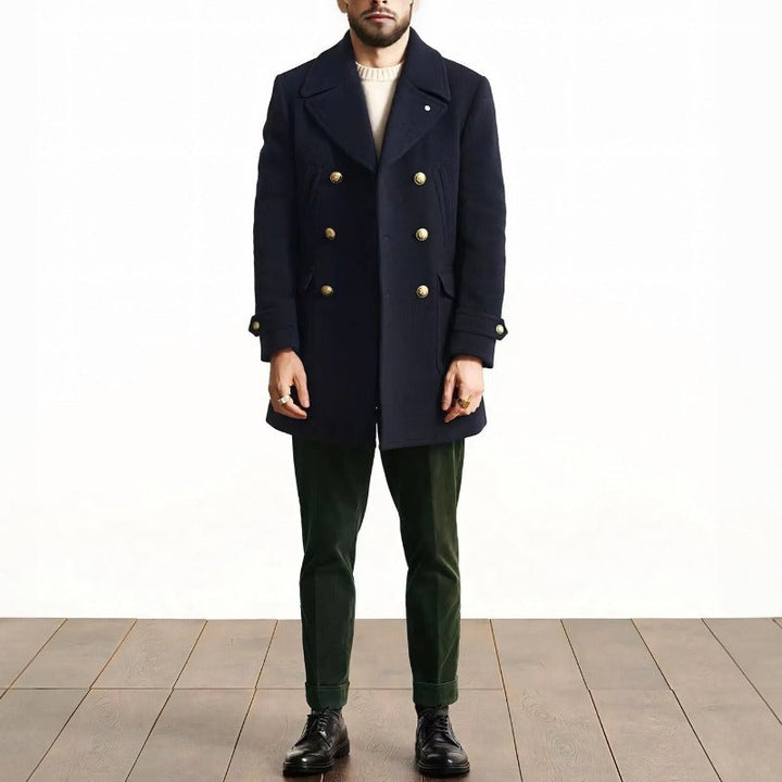 Mavren | Homme Chaude Veste Avec latérales Poches Et Tourné Collier