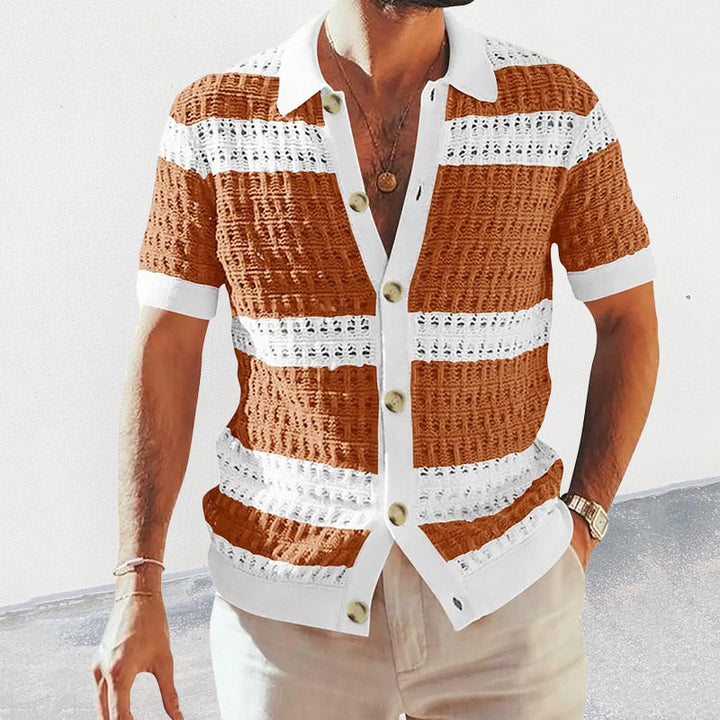 Luca | Cardigan Maille Rayée