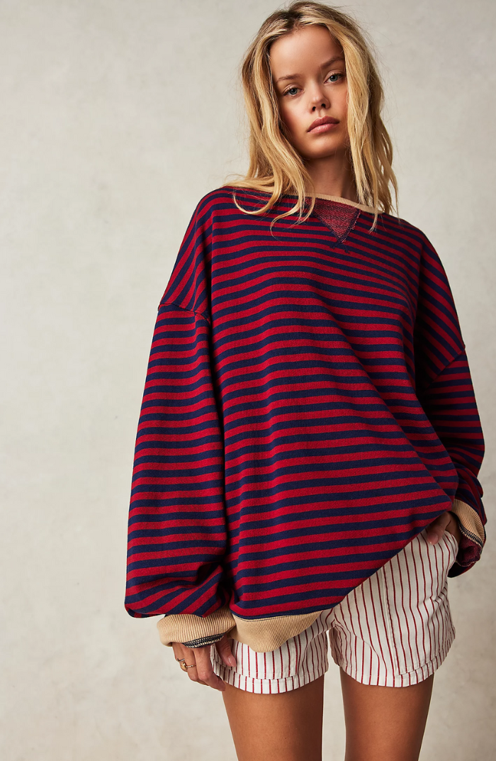 Nina | Rayé Pull Oversize Pour Confort Douillet