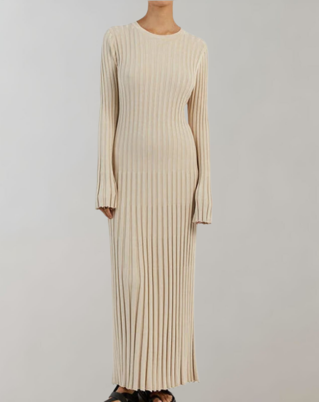 Luisa | Robe Coupe Mince à Manches Longues pour Femme