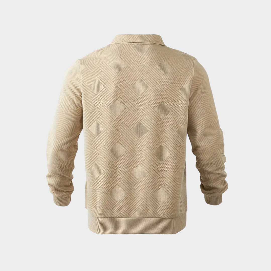 Evorn | Prémium Hommes Trimestre‑Zippé Tricot Pull