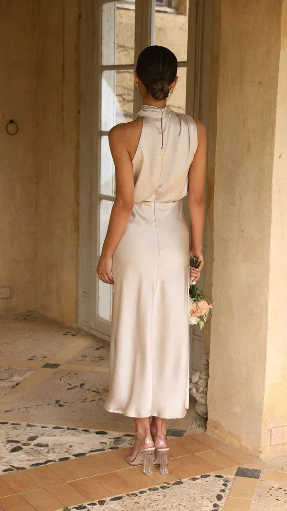 Olivia | Robe longue élégante en satin