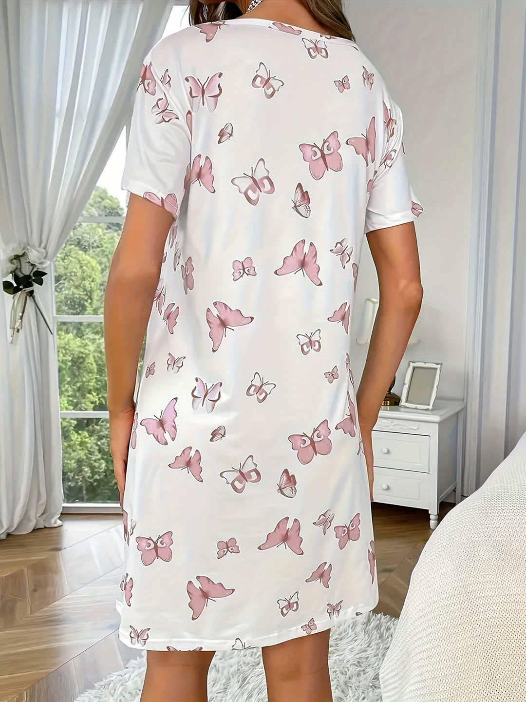 Tinsley | Robe de Nuit Décontractée Pour Femme avec Imprimé Papillon