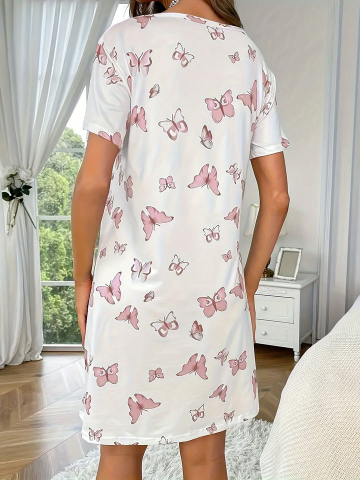 Tinsley | Robe de Nuit Décontractée Pour Femme avec Imprimé Papillon