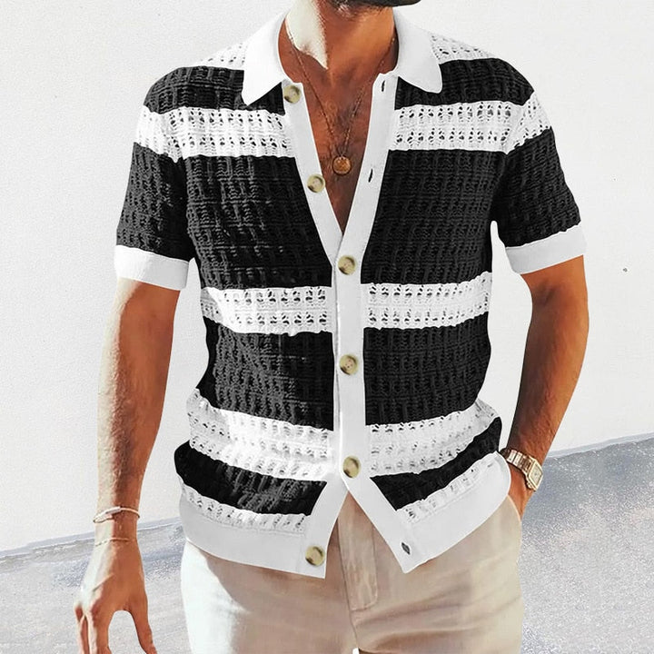 Luca | Cardigan Maille Rayée