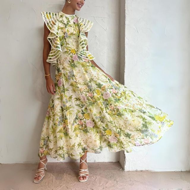 Phyrna | Robe Ligne A Fleurie Viviana