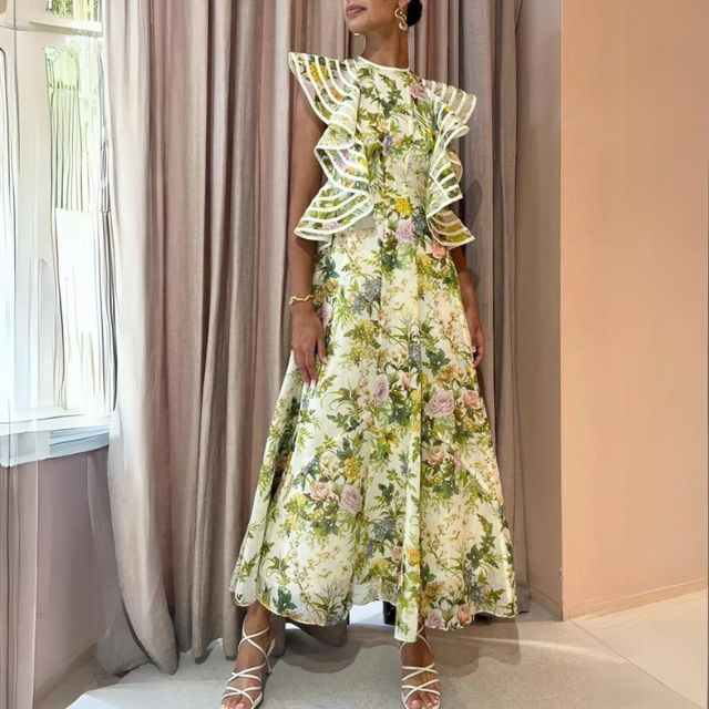 Phyrna | Robe Ligne A Fleurie Viviana