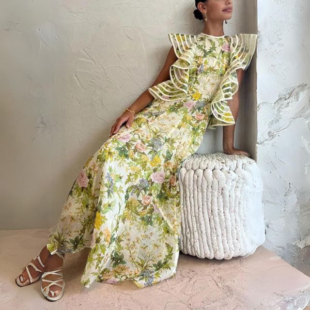 Phyrna | Robe Ligne A Fleurie Viviana