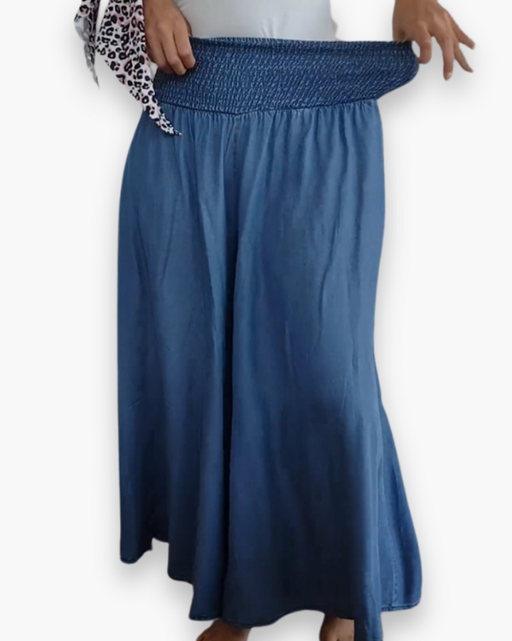Isara | Femmes Pantalons D'été à Taille-Haute et Jambes-Larges