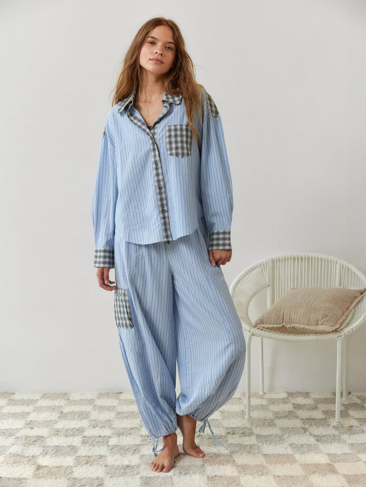 Piper | Ensemble Pyjama Coupe Ample et Confortable à Carreaux Pour Femme