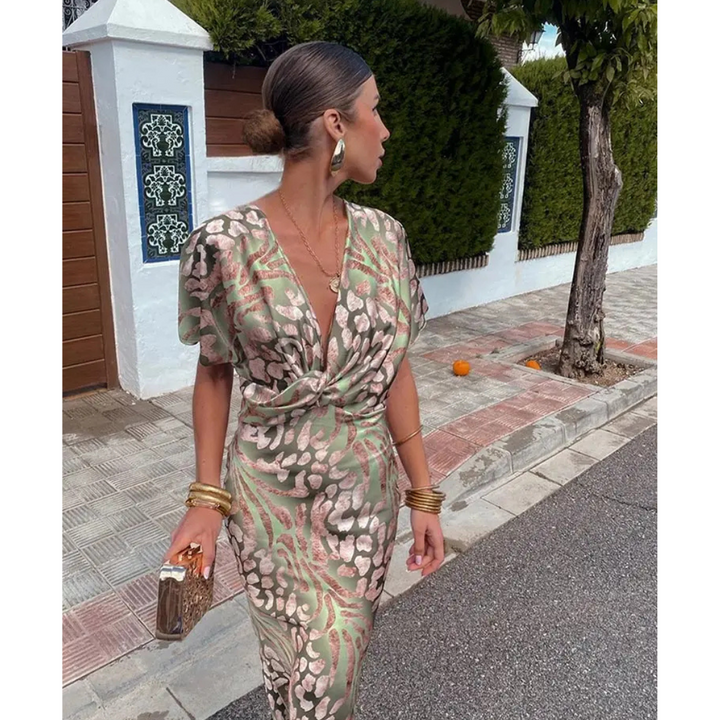 Lysianne | Vert Formel Soirée Robe