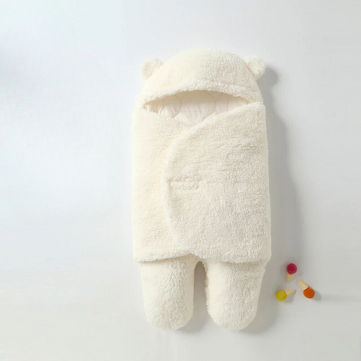Couverture D'emmaillotage Pour Bébé | Gigoteuse à Capuche Doublée Ultra-Douce Pour Plus de Chaleur