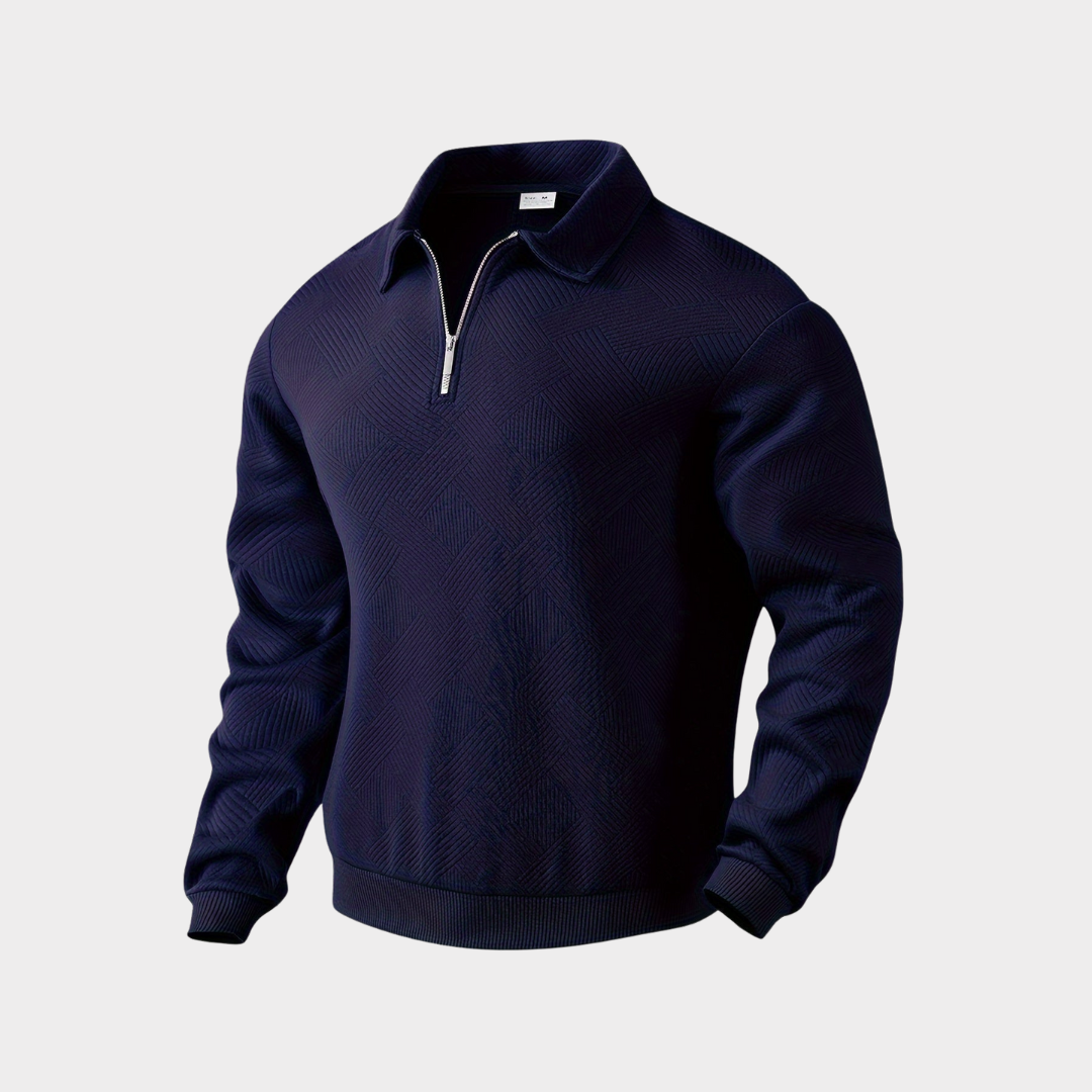 Evorn | Prémium Hommes Trimestre‑Zippé Tricot Pull