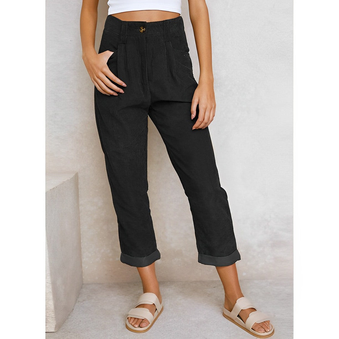 Amaya | Stylée Velours Côtelé Pantalon Pour Femmes