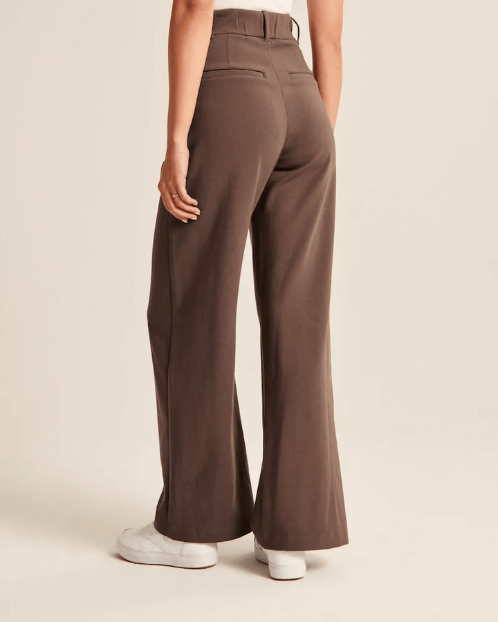 Fiorella | Taille-Haute Tailleur Ajusté Jambe-Large Femme Pantalon