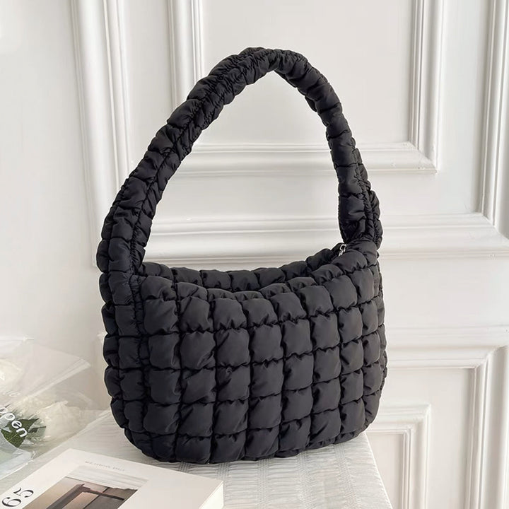 Kiora | Sac à Bandoulière Puffer de Couleur Unie Pour Femmes