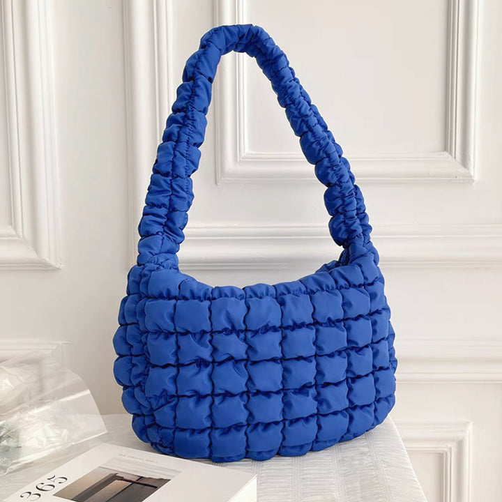 Kiora | Sac à Bandoulière Puffer de Couleur Unie Pour Femmes